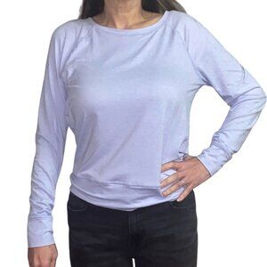Sz.M*Yogalicious*Lavender Long-Sleeve Workout Top--Cut-outs in Back